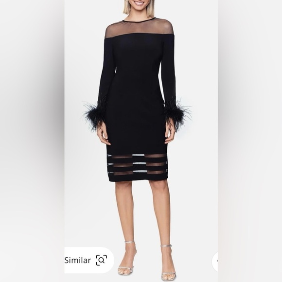 Betsy & Adam Dresses & Skirts - BETSY & ADAM     
Womens Illusion Polyester Sheath Dress